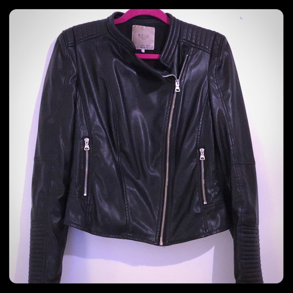 Zara leather biker jacket!